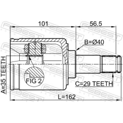  jungčių komplektas, kardaninis velenas