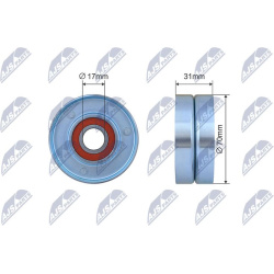  įtempiklio skriemulys, V formos rumbuotas diržas