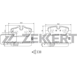  stabdžių trinkelių rinkinys, diskinis stabdys