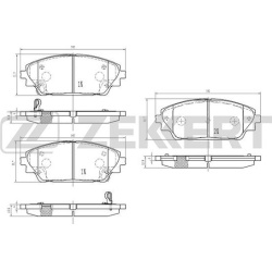  stabdžių trinkelių rinkinys, diskinis stabdys