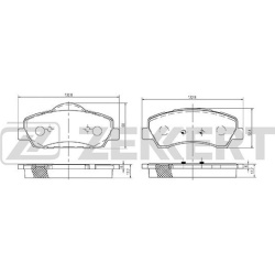  stabdžių trinkelių rinkinys, diskinis stabdys