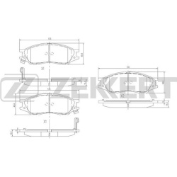  stabdžių trinkelių rinkinys, diskinis stabdys