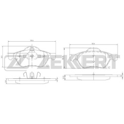  stabdžių trinkelių rinkinys, diskinis stabdys <small>COTEC</small>