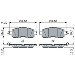  stabdžių trinkelių rinkinys, diskinis stabdys