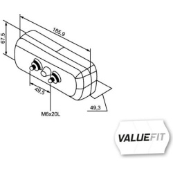  kombinuotas galinis žibintas <small>HELLA VALUEFIT</small>