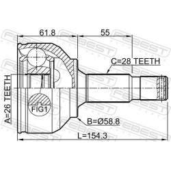  jungčių komplektas, kardaninis velenas