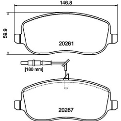  stabdžių trinkelių rinkinys, diskinis stabdys