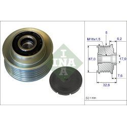 KOŁO PASOWE ALTERNATORA KIA SPORTAGE 2,0TD 97-
