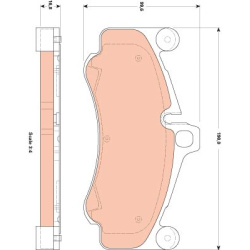  stabdžių trinkelių rinkinys, diskinis stabdys