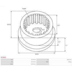  remonto komplektas, starteris <small>Brand new AS-PL</small>