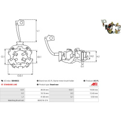  laikiklis, angliniai šepetėliai