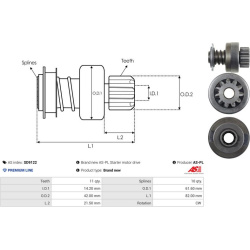  laisvos eigos pavara, starteris <small>Brand new AS-PL</small>