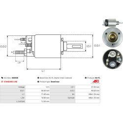  solenoidinis jungiklis, starteris <small>Brand new AS-PL</small>