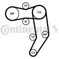  vandens siurblio ir paskirstymo diržo komplektas