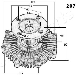  sankaba, radiatoriaus ventiliatorius