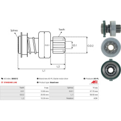  laisvos eigos pavara, starteris <small>Brand new AS-PL</small>
