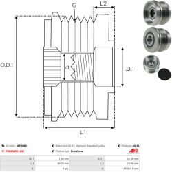  laisvos eigos sankaba, kint. sr. generatorius <small>Brand new AS-PL</small>