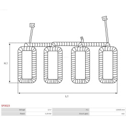  polių apvija, starteris <small>Brand new AS-PL</small>