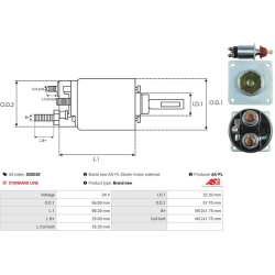  solenoidinis jungiklis, starteris <small>Brand new AS-PL</small>