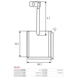  anglies šepetėlis, starteris <small>Brand new AS-PL</small>