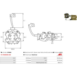  laikiklis, angliniai šepetėliai <small>AS</small>