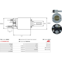  solenoidinis jungiklis, starteris <small>Brand new AS-PL</small>