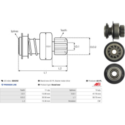  laisvos eigos pavara, starteris <small>Brand new AS-PL</small>