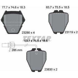  stabdžių trinkelių rinkinys, diskinis stabdys <small>Q+</small>