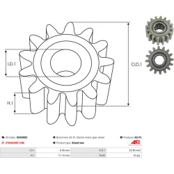  remonto komplektas, starteris <small>AS</small>
