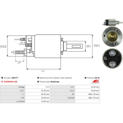  solenoidinis jungiklis, starteris <small>Brand new AS-PL</small>