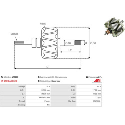  rotorius, kintamosios srovės generatorius