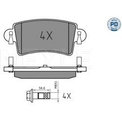  stabdžių trinkelių rinkinys, diskinis stabdys <small>MEYLE-PD: Advanced performance and design.</small>