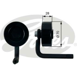  diržo įtempiklis, V formos rumbuotas diržas