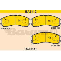  stabdžių trinkelių rinkinys, diskinis stabdys