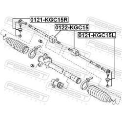  skersinės vairo trauklės galas
