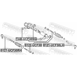  skersinės vairo trauklės galas
