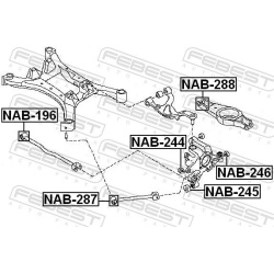  valdymo svirties/išilginių svirčių įvorė