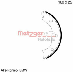  stabdžių trinkelių komplektas, stovėjimo stabdis