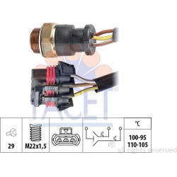  temperatūros jungiklis, radiatoriaus ventiliatorius