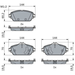  stabdžių trinkelių rinkinys, diskinis stabdys