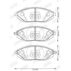  stabdžių trinkelių rinkinys, diskinis stabdys
