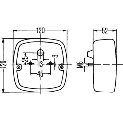  kombinuotas galinis žibintas