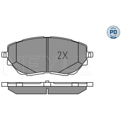  stabdžių trinkelių rinkinys, diskinis stabdys <small>MEYLE-PD: Advanced performance and design.</small>