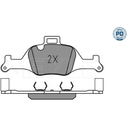  stabdžių trinkelių rinkinys, diskinis stabdys <small>MEYLE-PD: Advanced performance and design.</small>