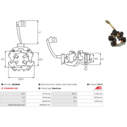  laikiklis, angliniai šepetėliai <small>AS</small>